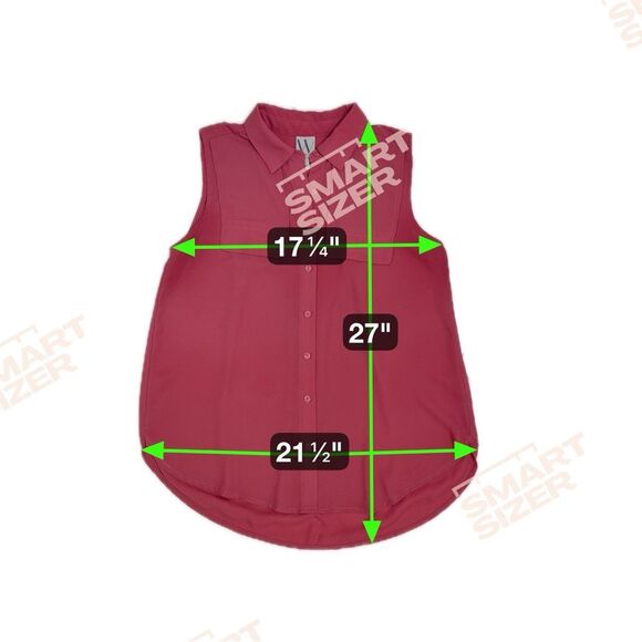 Worthington Sleeveless Button Up Collared Tank Top Coral Pink Women’s Size XS - Picture 4 of 4